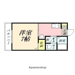 フローラル東岡山A【1階】の間取り
