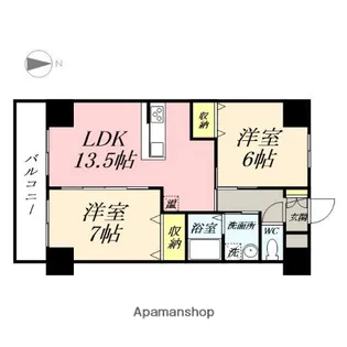 シエルブルー【3階】の間取り