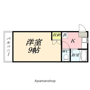 ラ・パルテール福富 壱番館【2階】の間取り