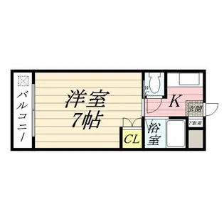 ラ・パルテール福富 壱番館【4階】の間取り