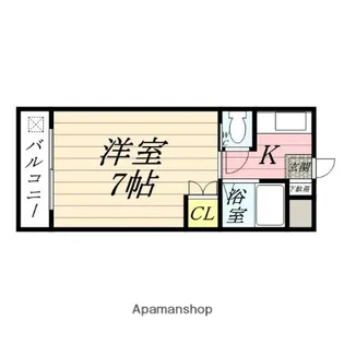 ラ・パルテール福富 壱番館【3階】の間取り