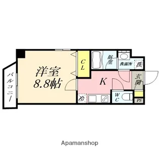 THE MODERN 表町【701号室】の間取り