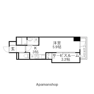 PARK GRANDE蕃山【903号室】の間取り