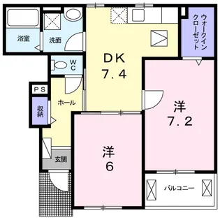 ウィステリア・ロジェA棟【1階】の間取り