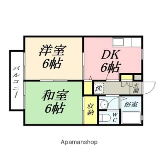 サンビレッジ竜之口D【2階】の間取り