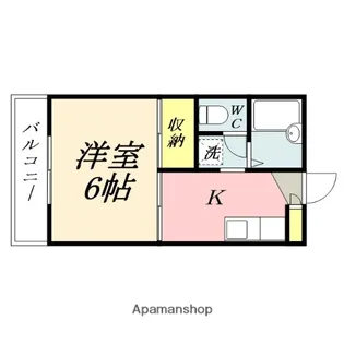 FLORAL YASUDA【201号室】の間取り