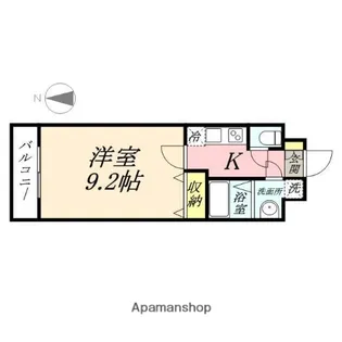 グランフォンテーヌ奉還町【702号室】の間取り