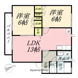 メゾン・タチバナA【2階】の間取り