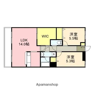 ローズハイツ竜操【1階】の間取り