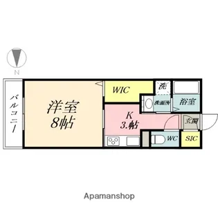 ヴァンヴェール京山【107号室】の間取り