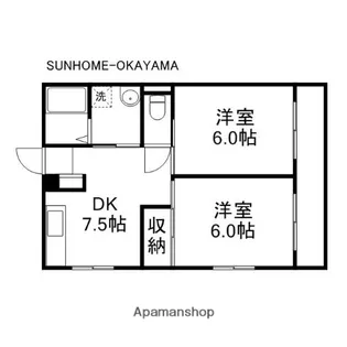 オレンジマンション【304号室】の間取り