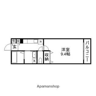 コンフォートスクエア B棟【2階】の間取り