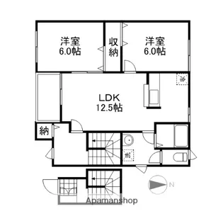 レザンヴェルジェ B【2階】の間取り