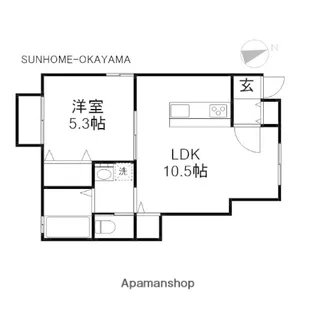 arancia青江 C棟【1階】の間取り