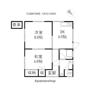 岡山県岡山市北区撫川【一戸建】の間取り