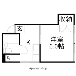 マンションちとせ【404号室】の間取り