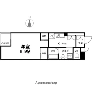 クローバーハウス【202号室】の間取り