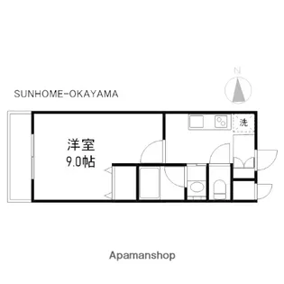 コクーン大元駅前【4階】の間取り