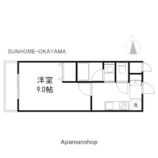 コクーン大元駅前【4階】の間取り
