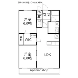N・O桜と道【4階】の間取り