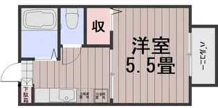 アリスメゾン門田屋敷【102号室】の間取り