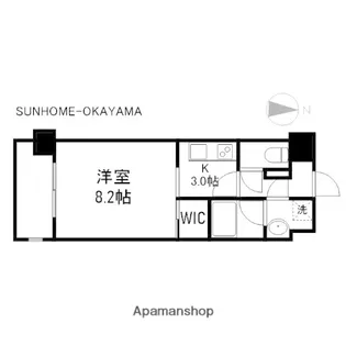 セントラルアベニュー下石井【11階】の間取り