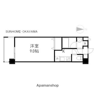 レジデンスカープ南中央町【8階】の間取り