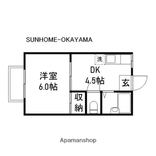 サンサリーレ富原【201号室】の間取り