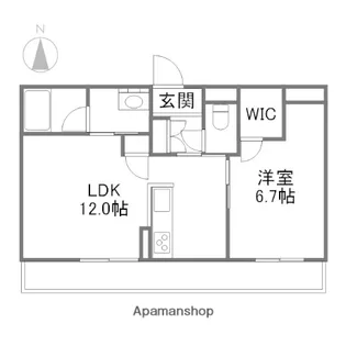 グレースヴィラ西崎【1階】の間取り