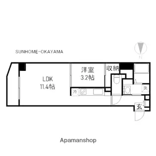 8LEAF大元【5階】の間取り