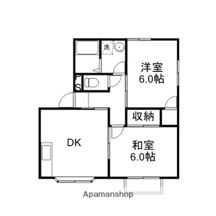 ファミール岡南Ⅲ【1階】の間取り