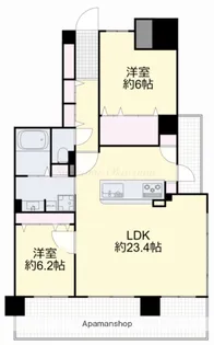 アルファステイツ奉還町【7階】の間取り