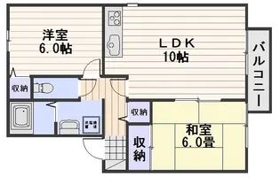 操山ハイツ【2階】の間取り