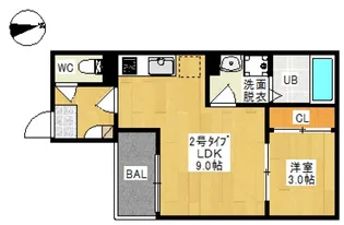 REGALEST 奥田本町Ⅰ(レガリスト オクダホンマチワン)【102号室号室】の間取り