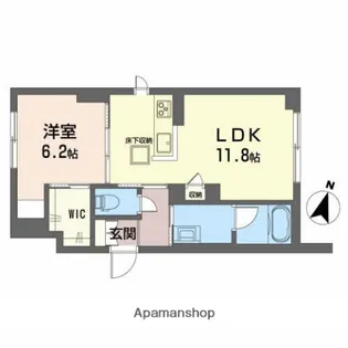 リガーレ中井【1階】の間取り