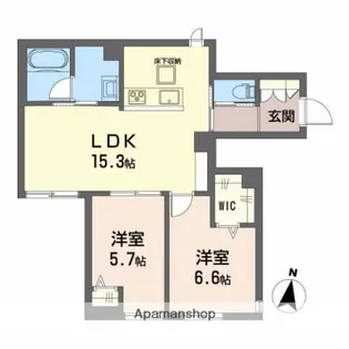 ティアラコート【1階】の間取り