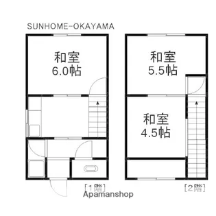 岡山県岡山市東区古都宿【テラスハウス】の間取り