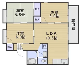 セジュール大守【1階】の間取り
