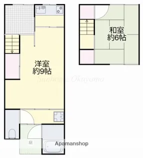 岡山県岡山市中区新京橋2丁目【一戸建】の間取り