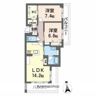 クロムノワール【2階】の間取り