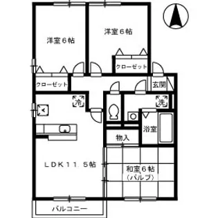 ベルデュール・野田【2階】の間取り