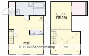 プリマガーデン岡山 壱番館【108号室】の間取り