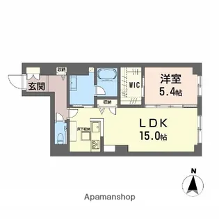 プレミアス学南【1階】の間取り
