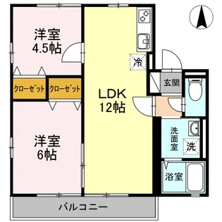 ガーデン江西通り Ⅰ【1階】の間取り