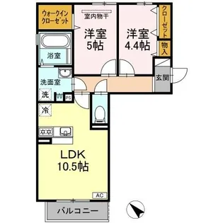 ゴールドウイング B棟【3階】の間取り