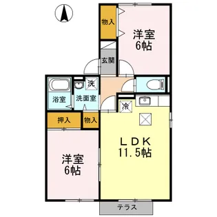 アカデミーO.S.【1階】の間取り