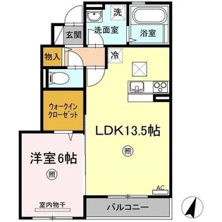 レゾナンツ B棟【1階】の間取り