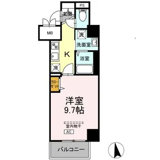グランディオ医大前【1階】の間取り