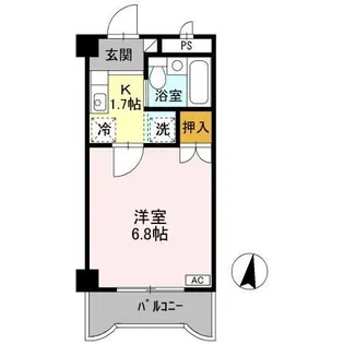 カナンハイツ大元【5階】の間取り