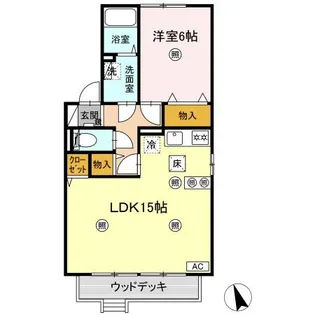 ピュアメゾン西大寺【1階】の間取り